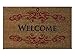 Welcome Coir Doormat by Castle Mats, Size 18 x 30 inches, Non-Slip, Durable, Made Using Odor-Free Natural Fibers