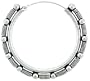 Large size 1 7/16" (36mm) Sterling Silver Bali Hoop Earrings
