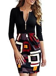 Sexy Cocktail Above the Knee General Print Colorblocking Polyester/Spandex Club Dress/Evening Dress/Prom Dress/Party Dress 