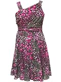 Rare Editions Girls 7-16 Mesh One Shoulder Dress