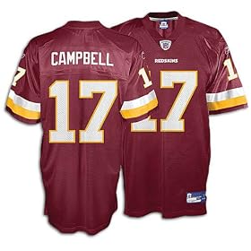 Jason Campbell Jersey: Reebok Dark Red Replica #17 Washington Redskins Jersey