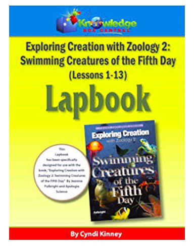 Apologia Exploring Creation with Zoology 2 - Swimming Creatures of the 5th Day - Lessons 1-13 Lapbook Package: Plus FREE Printable Ebook