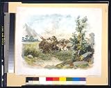 Buffalo hunt in the wild west (Reprint measured in inches 24 x 19)