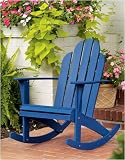 Adirondack Rocking Chair-Blue-20152BLU-01-KD (Blue) (38.75H x 31W x 19.25D)