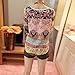 Shouhengda Fashion Women 3/4 Sleeve Vintage Floral Printed Top Shirts