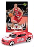 Chicago Bulls NBA 1:64 Dodge Charger Diecast with Luol Deng and Ben Gordon Basketball Card