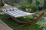 Ewins Antiqua Premium Quilted Hammock - Navy Stripe