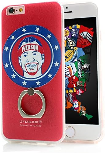[ 3D Stereo Relief Texture Pattern ] Uferlink Custom painting Hard Plastic Case cover for iphone 6 6s plus 4.7 5.5 inch with 360℃ Rotating Ring Grip Stand Holder Kickstand [ Creative Logos ] (PHI5.5)