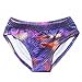 Owone Box Girls 3 Pcs Swimmable Princess Mermaid Tail Bikini Bathing Swimsuit Swimwear Purple 7T, Rainbow 2, 6-7 Years