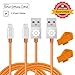 F-color Lightning to USB Data Sync Cable for iPhone 6(4.7) Plus(5.5) 5C 5S 5, iPad Air mini 4th Generation, iPod Touch 5th Generation Nano 7th, Orange