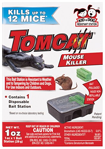 Tomcat Mouse Killer, 1-Pack (Kid and Dog Resistant Disposable Mouse Bait Station) Tomcat Mouse Killer, 1-Pack (Kid and Dog Resistant Disposable Mouse Bait Station)