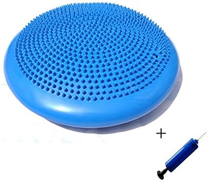Ladyfavor Anti-Burst Yoga Fitness Core Balance Disc Trainer with Pump Stability Wobble Cushion