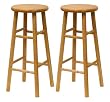Set of 2 Beveled Seat 29" Stool in Natural Finish By Winsome Wood