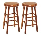 Review Winsome Wood 75234 / Winsome Wood Assembled 24-Inch Cherry Finish Swivel Stools, Set of 2