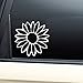 Flower Vinyl Decal Sticker - White- Die Cut Decal Bumper Sticker For Windows, Cars, Trucks, Laptops, Etc.