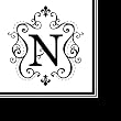 Monogram Elegant Initial Luncheon Napkin - N