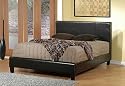 Contemporary Leather-Like Eastern King Size Platform Bed