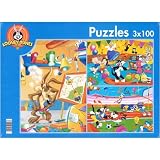 Jigsaw Looney Tunes 3 x 100pc in 1 box Taz Bugs Bunny