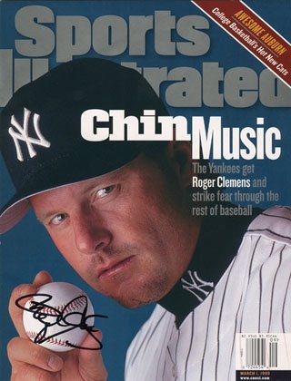 Roger Clemens Autographed/Hand Signed Sports Illustrated - March 1, 1999
