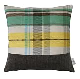 Tom Tailor 575053 Kissenbezug ohne F&uuml;llung T-Cosy New Check 40 x 40 cm, gr&uuml;n / grau