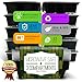 Disposable Lunch Box Bento Food Storage Container - 3 Compartments Meal Prep (Sets of 10) No BPA, BPS Free, Recyclable, Microwave Safe, Dishwasher friendly. Easy to Clean, for Home Cooks and Dieters