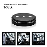 TECHINONE T-Stick (Black) Magnetic Rotatable Holder for Smartphone & Mobile Electronic Devices