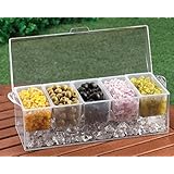 Chilled Condiment Server with 5 Removable Containers. (1, DESIGN 1)
