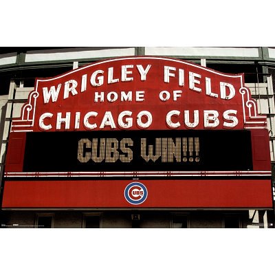 Chicago Cubs Sports Poster- CUBS WIN! 22x34 Collections Poster Print, 34x22 Sports Poster Print, 34x22