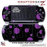 Lots of Dots Purple on Black WraptorSkinz Skin and Screen Protector Kit fit ....