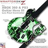 Radioactive Green WraptorSkinz Skin fits XBOX 360 & PS3 Guitar Hero III Les Paul Controller (GUITAR 