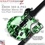 Radioactive Green WraptorSkinz Skin fits XBOX 360 & PS3 Guitar Hero III Les Paul Controller (GUITAR NOT INCLUDED)