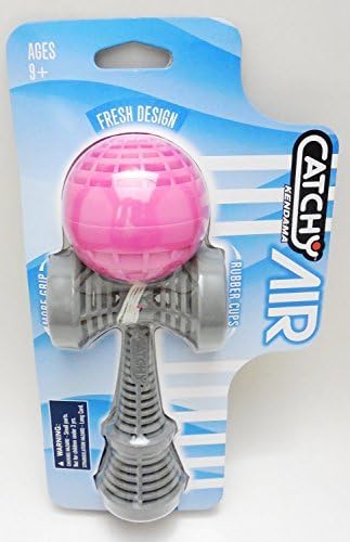 Catchy Air Kendama Gray with Pink Tama by Catchy Air Kendama