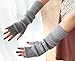 1 X Cookids Unique Hop Thick Women Stretchy Long Arm Cashmere Wool Sleeve Fingerless Gloves Novel Trendy Hip Fashion Gift for Christmas(black)