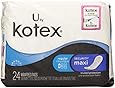 U by Kotex Maxi Pads, Regular, Unscented, 24 Count