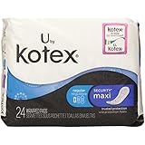 U by Kotex Maxi Pads, Regular, Unscented, 24 Count