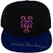 Willie Randolph Signed Black/Blue Mets Hat Silver Sig
