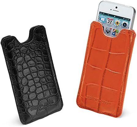 Giorgio Fedon 1919 Croc Leather Iphone 5s Pouch (orange)