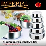Imperial 5-Piece Bowl Set with Lids