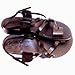 Unisex Adults/Children Genuine Leather Biblical Sandals / Flip flops (Jesus - Yashua) Black Style I- Holy Land Market Camel Trademark