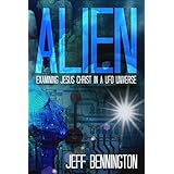 alien examining jesus christ in a ufo universe