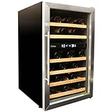 Vinotemp VT-34-2 Dual-Zone 34-Bottle Wine Chiller, Stainless Steel