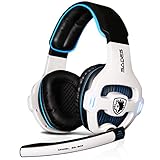 SADES ゲーミングヘッドセット 7.1chサラウンドサウンド ホワイト SA903