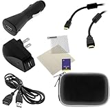 GTMax 6pcs Accessory Kits Include: Black Zipper Pouch Camera Case + Extensi ....