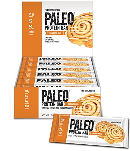 Julian Bakery Paleo Protein Bar, Cinn Roll (Pack of 12)