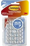 Command 17026CLR-VP Clear Decorating Clips with Clear Strips, 40 Clips, 48 Strips
