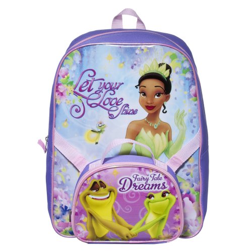Kids' The Princess and the Frog Backpack with Detachable Lunch Kit - Purple