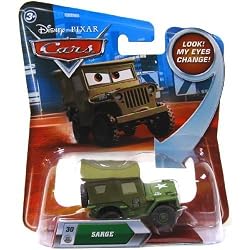 Disney / Pixar Cars Series 2 Sarge with Lenticular Eyes, 1:55 Scale