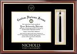 Nicholls State University Colonels - Embossed Seal - Tassel Box - Mahogany - Diploma Frame
