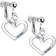 Handcrafted Hollow Heart Clip On Earrings