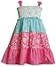 Bonnie Jean Girls 2-6x Floral Tierred Sundress,Aqua,6